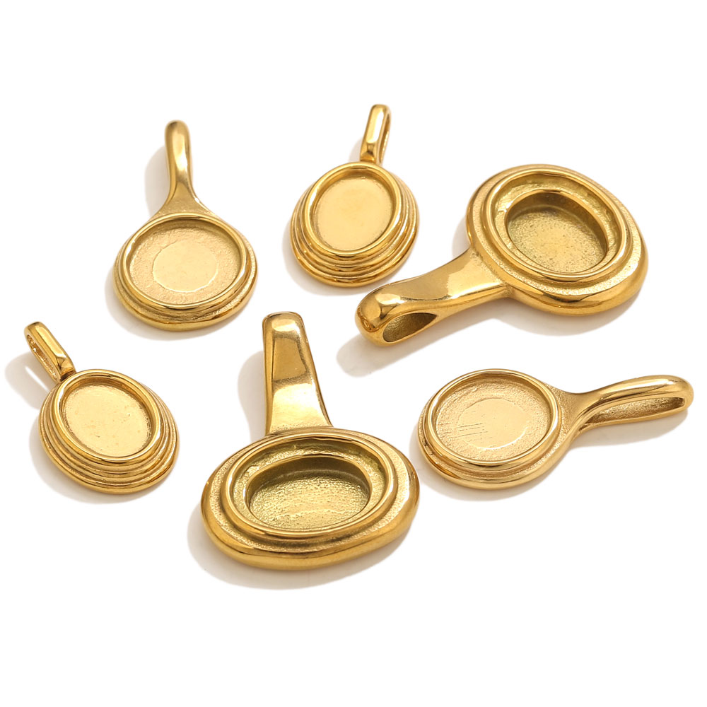 Pendant Blank Bezel - 5 шт., круглые овальные подносы из