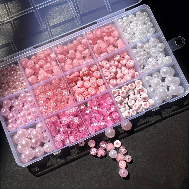 Jewelry Making Kit For Beginners - Набор из 10 розовых акриловых бусин