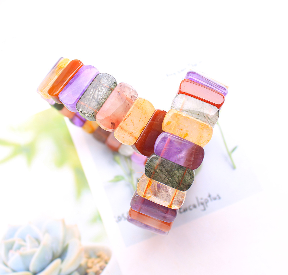 Crystal Bead Mix - Натуральный смешанный золотой зеленый рутилированный кварц
