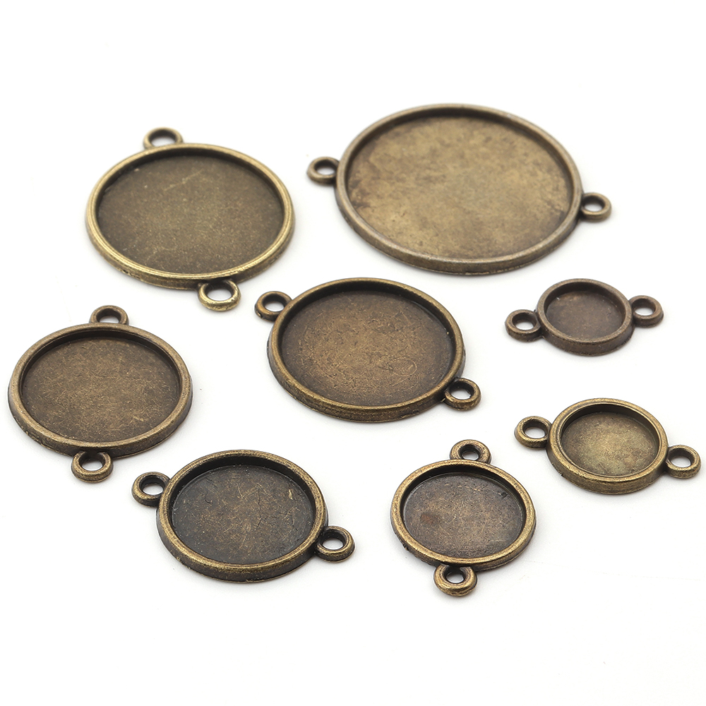 Pendant Blank Bezel - 10 шт. 8/10/12/14/16/18/20/25 мм круглый кабошон