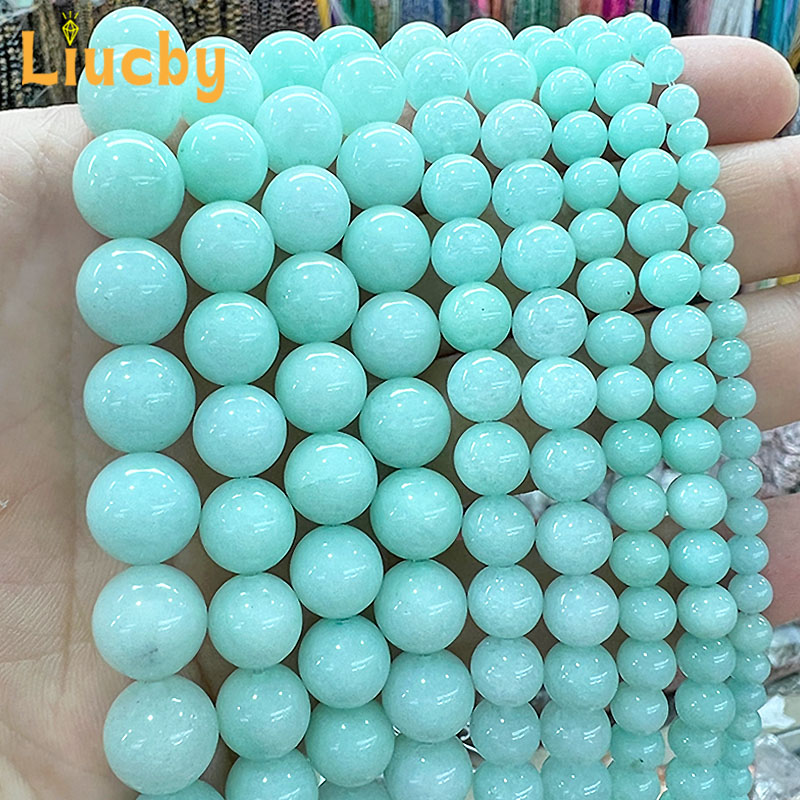 Jewelry Making Amazon - Бусины из натурального камня: зеленый амазонит,