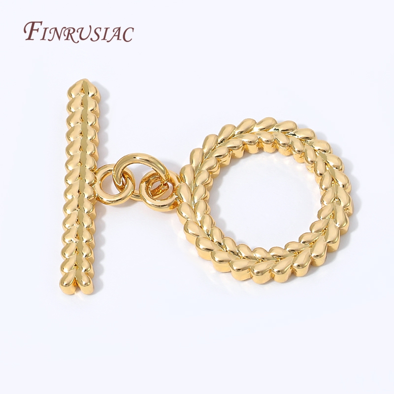 Toggle Clasp Gold - Замок тоггл круглый,Оптовые плетеные застежки-тогглы из