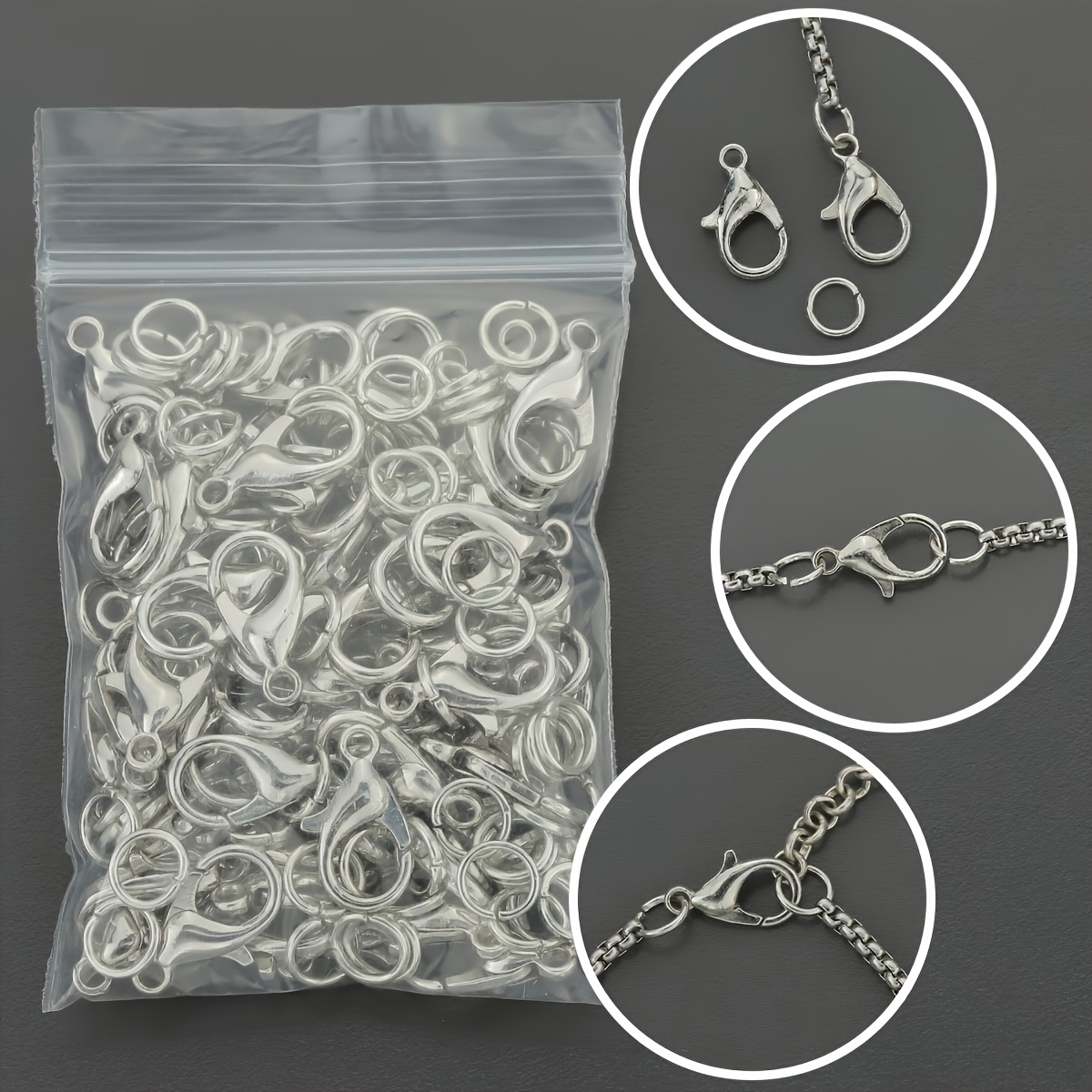 1/2/300 шт. Застежки-лобстеры  – обзор и цена Jewelry Making Hoops