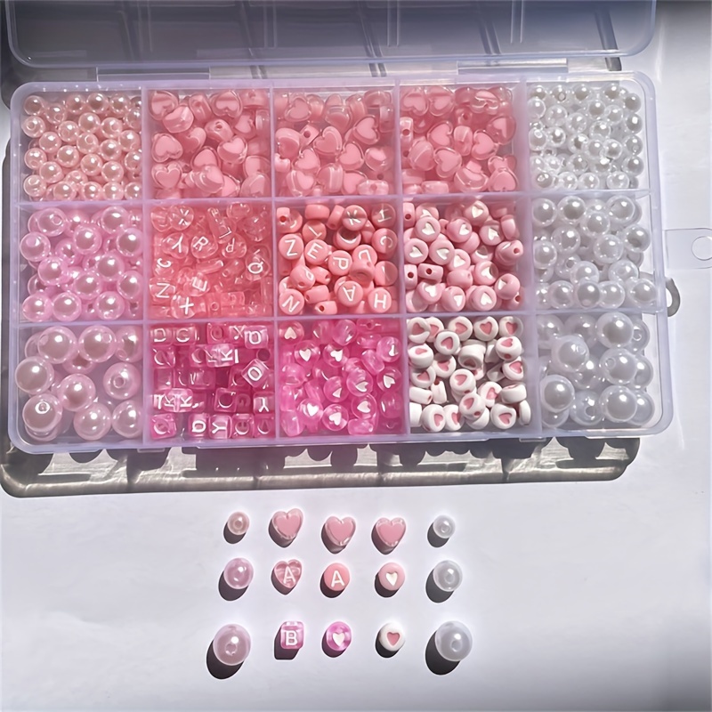 Набор из 10 розовых акриловых  – обзор и цена Jewelry Making Kit For Beginners