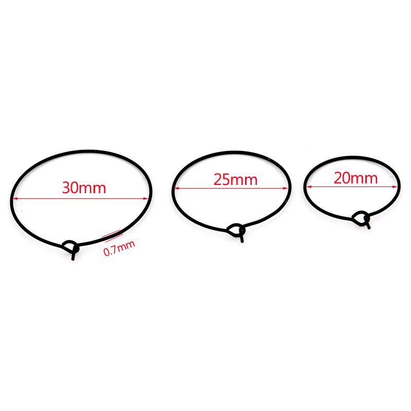 20 шт. 20 мм 25 мм 30 мм черны – обзор и цена Jewelry Making Hoops
