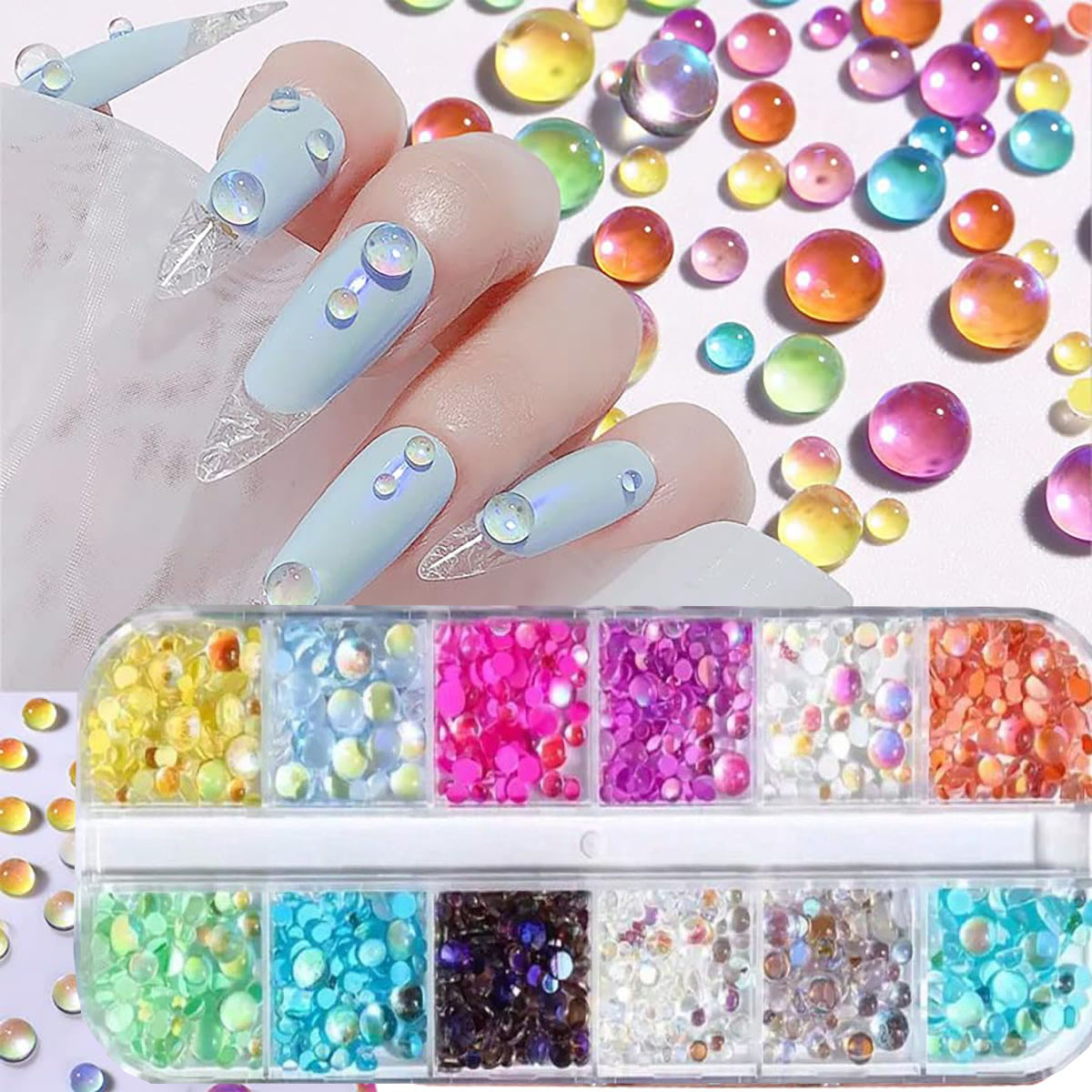 1 коробка ярких цветов, разноц – обзор и цена Crystal Bead Mix