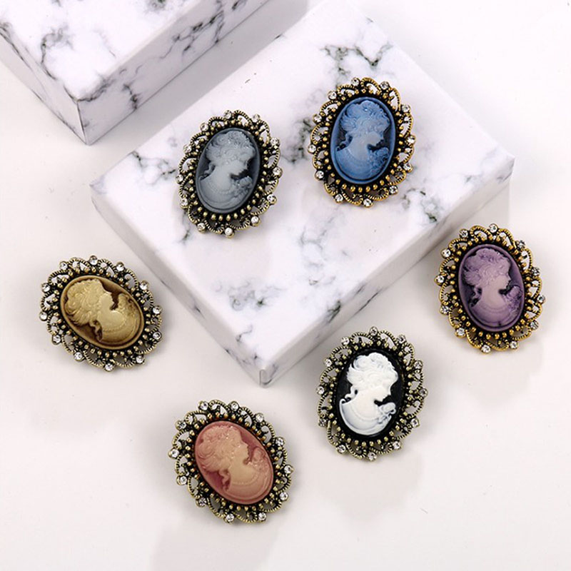 Женская Винтажная брошь в виде – обзор и цена Head Pin Assorted