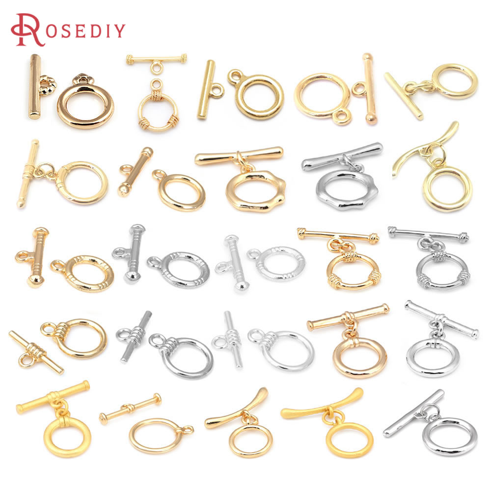 Застежки-тогглы круглой формы  – обзор и цена Toggle Clasp Gold