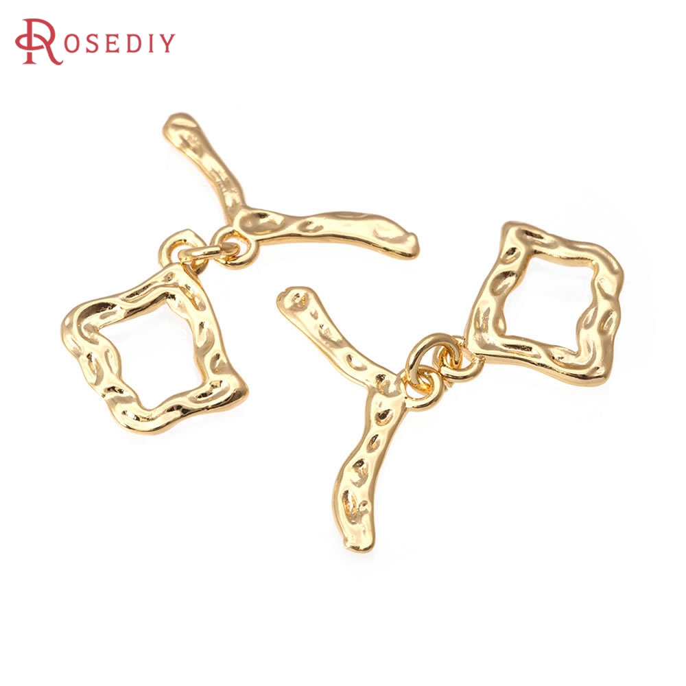 Застежки-тогглы квадратной фор – обзор и цена Toggle Clasp Gold