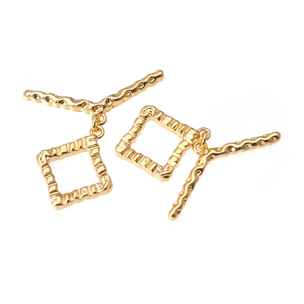 Застежки-тогглы квадратной фор – обзор и цена Toggle Clasp Gold