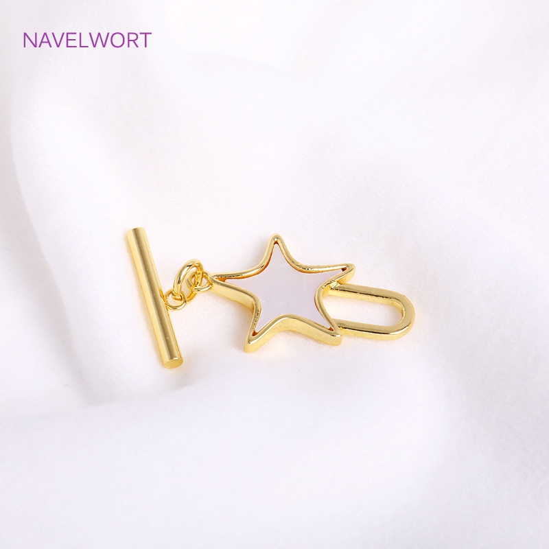 Модные застежки-пентаграммы из – обзор и цена Toggle Clasp Gold