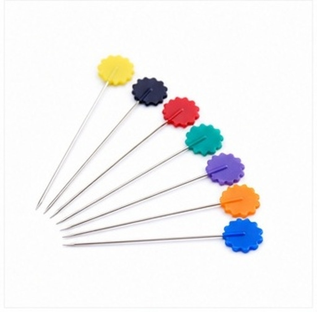 50 шт. разноцветных плоских бу – обзор и цена Head Pin Assorted