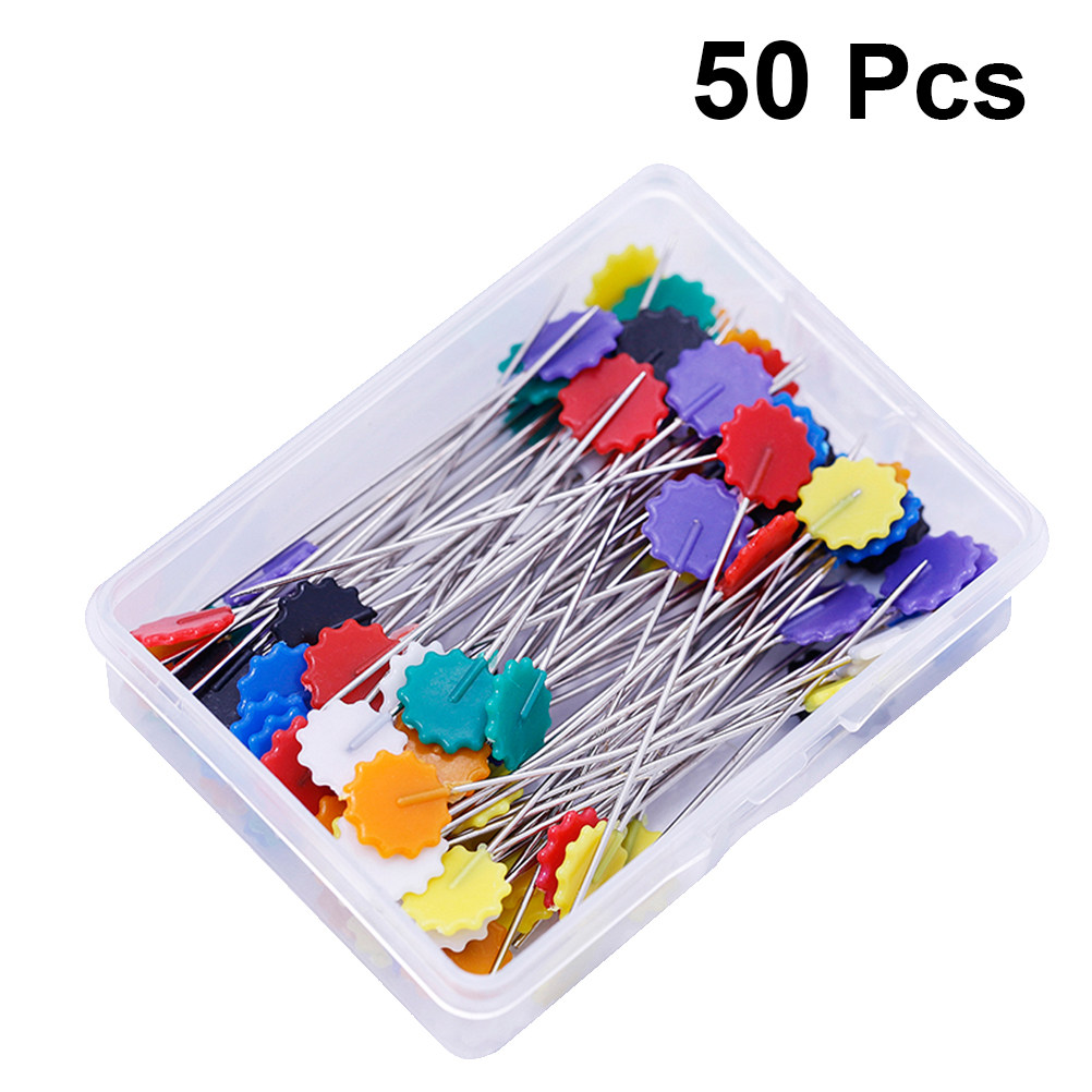50 шт. разноцветных плоских бу – обзор и цена Head Pin Assorted